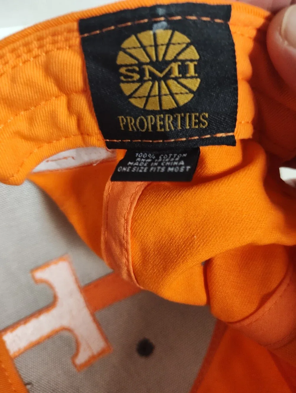 University T Orange & White Baseball Cap